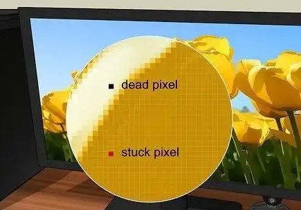 Stuck pixel on a screen